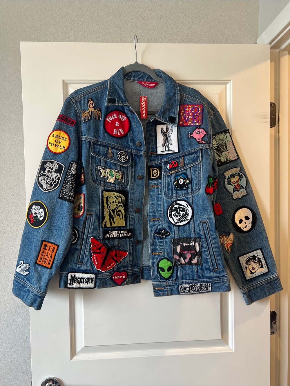 Men’s Supreme Blue Denim Patches SS18